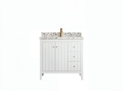 Atlanta 36 in. W x 22 in. D Center Sink Modern Bathroom Vanity - photo 1