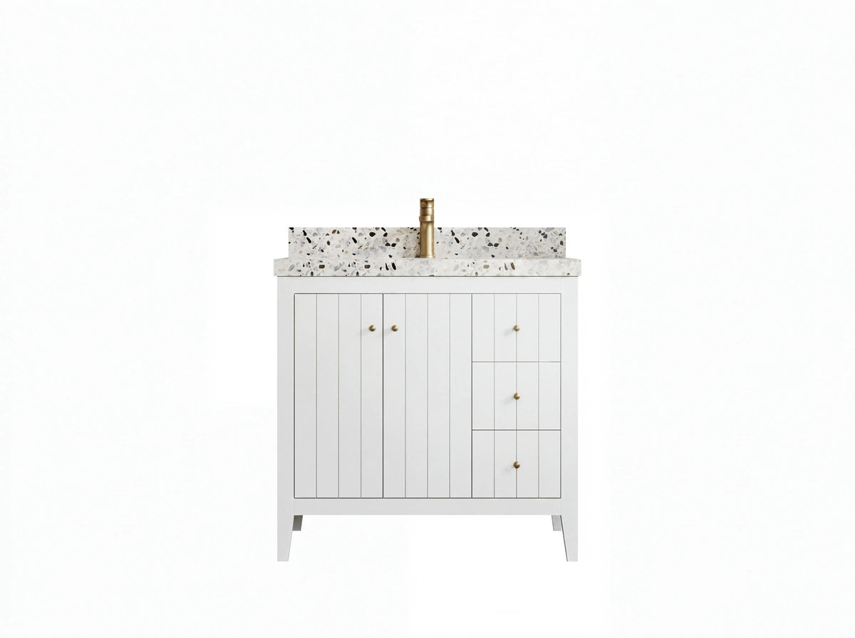 Atlanta 36 in. W x 22 in. D Center Sink Modern Bathroom Vanity - Willow Bath and Vanity