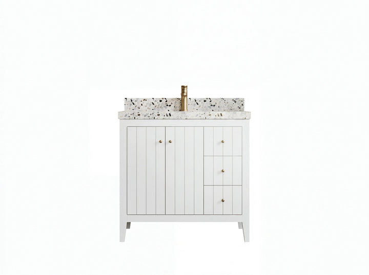 Atlanta 36 in. W x 22 in. D Center Sink Modern Bathroom Vanity - photo 1