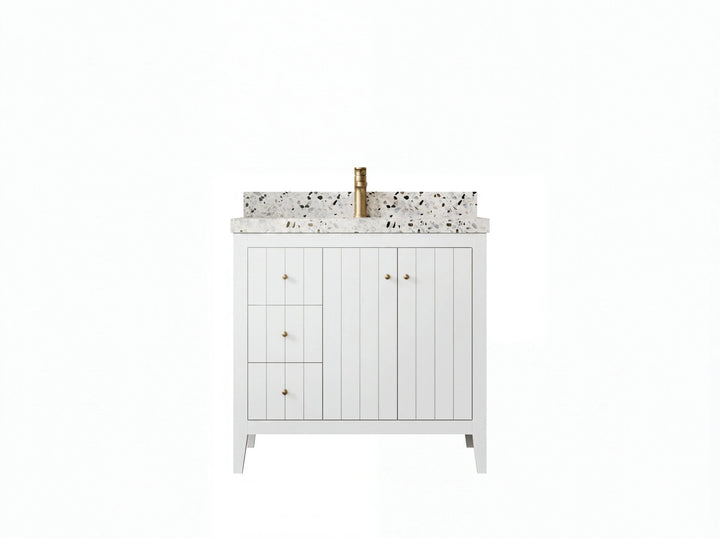 Atlanta 36 in. W x 22 in. D Center Sink Bathroom Vanity for Modern Elegant Bathrooms - photo 1