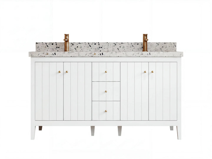 Atlanta 60 in. W x 22 in. D Double Sink Bathroom Vanity - photo 1