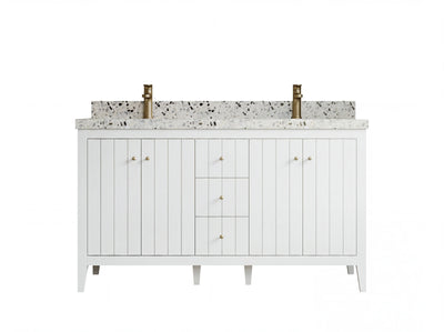 Atlanta 60 in. W x 22 in. D Double Sink Bathroom Vanity - Willow Bath and Vanity