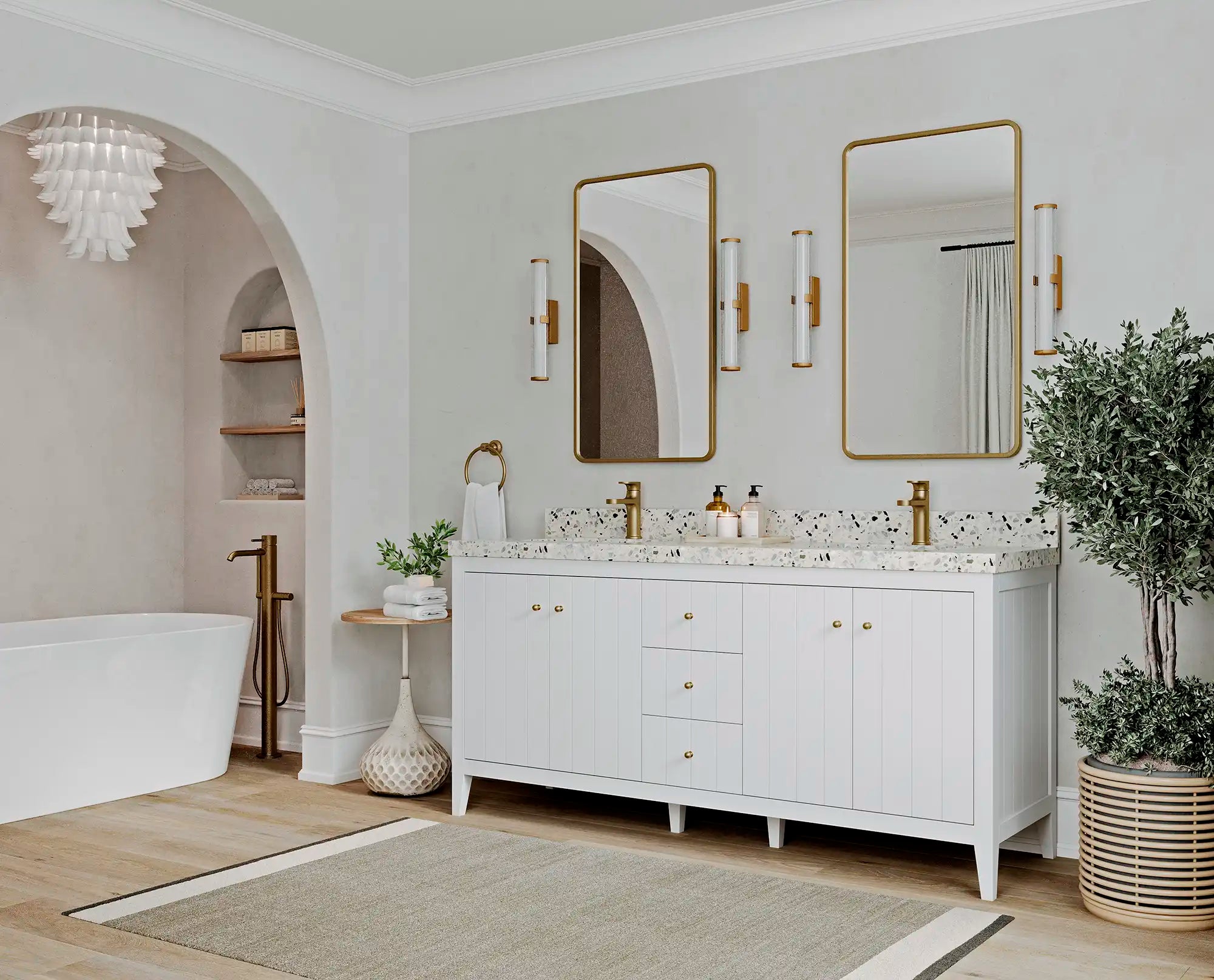 Atlanta 72 in. W x 22 in. D Double Sink Bathroom Vanity