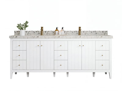 Atlanta 84 in. W x 22 in. D Double Sink Bathroom Vanity - Willow Bath and Vanity