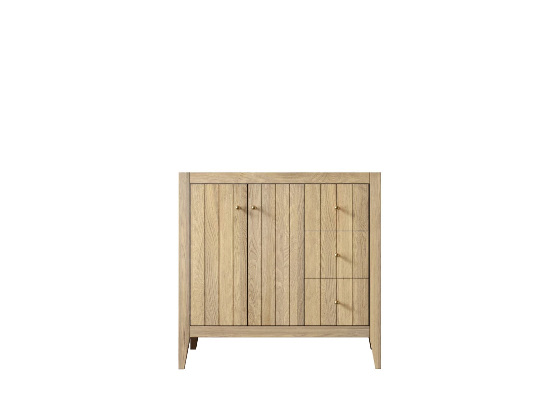 Atlanta White Oak 36 in. W x 22 in. D Center Sink Bathroom Vanity