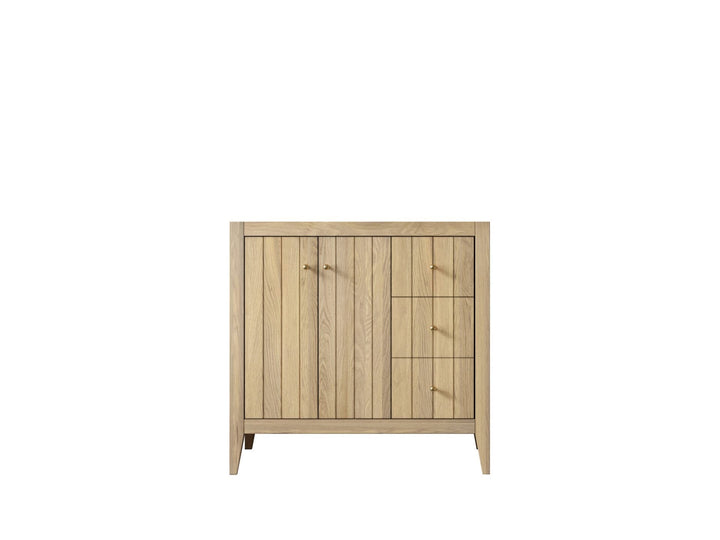 Atlanta White Oak 36 in. W x 22 in. D Left Offset Sink Bathroom Vanity - photo 50