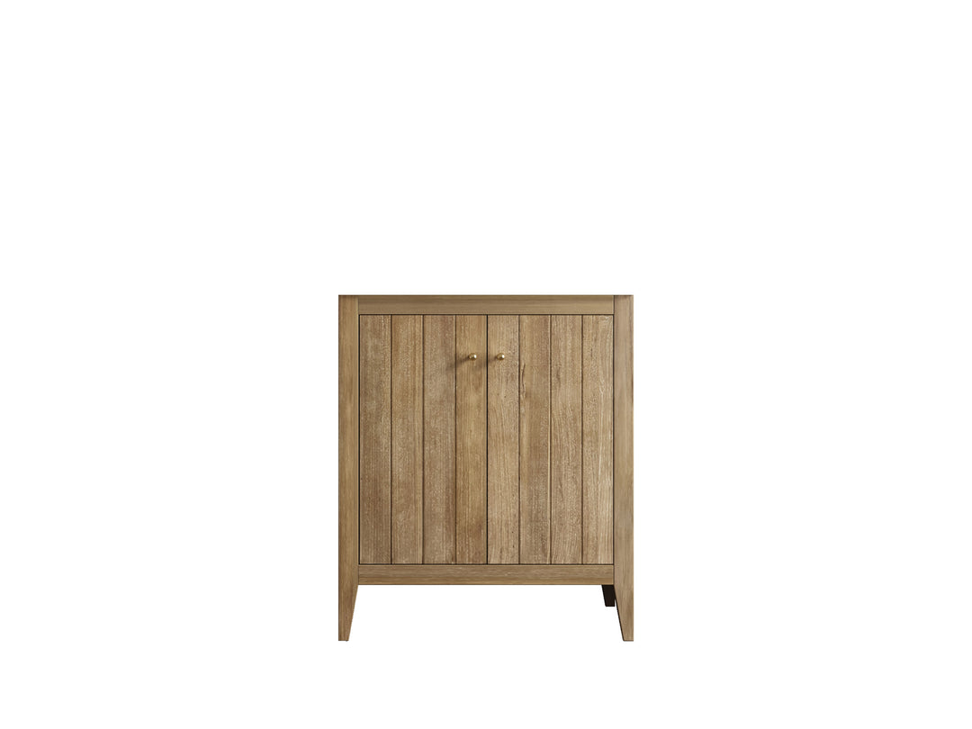 Atlanta Teak Wood 30 in. W x 22 in. D Single Sink Bathroom Vanity