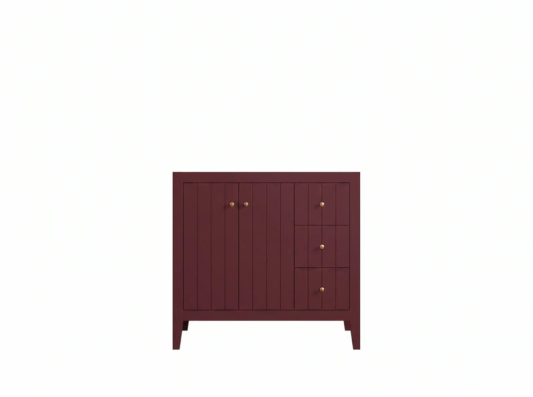 Atlanta 36 in. W x 22 in. D Center Sink Bathroom Vanity | 
              
                Burgundy
                
                  
             - ATL-CAB-BGD-35L - photo №3
