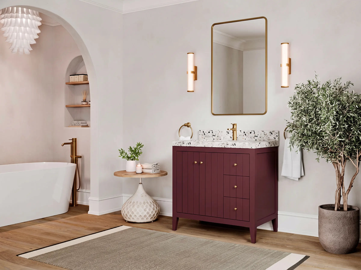 Atlanta 36 in. W x 22 in. D Center Sink Modern Bathroom Vanity