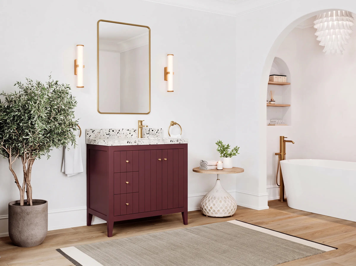 Atlanta 36 in. W x 22 in. D Right Offset Sink Bathroom Vanity