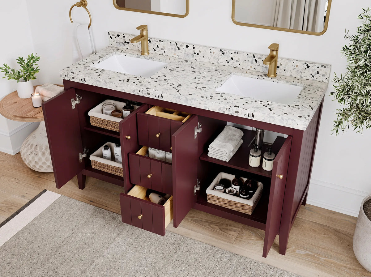 Atlanta 60 in. W x 22 in. D Double Sink Bathroom Vanity