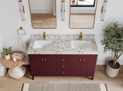 Atlanta 60 in. W x 22 in. D Double Sink Bathroom Vanity