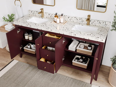 Atlanta 72 in. W x 22 in. D Double Sink Bathroom Vanity