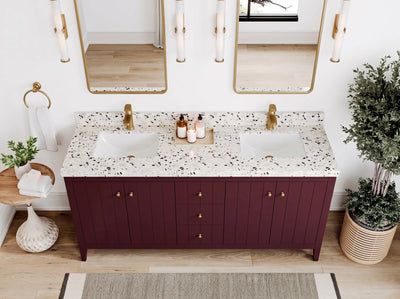 Atlanta 72 in. W x 22 in. D Double Sink Bathroom Vanity