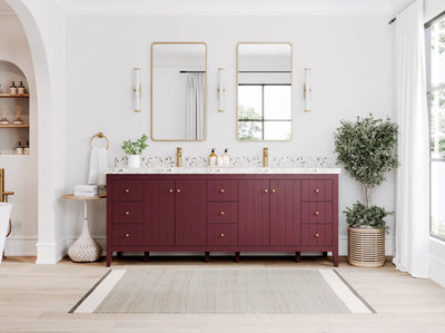 Atlanta 84 in. W x 22 in. D Double Sink Bathroom Vanity