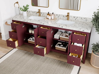 Atlanta 84 in. W x 22 in. D Double Sink Bathroom Vanity