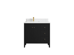 Atlanta 36 in. W x 22 in. D Left Offset Sink Bathroom Vanity - photo 51