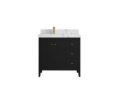 Atlanta 36 in. W x 22 in. D Left Offset Sink Bathroom Vanity - photo 25
