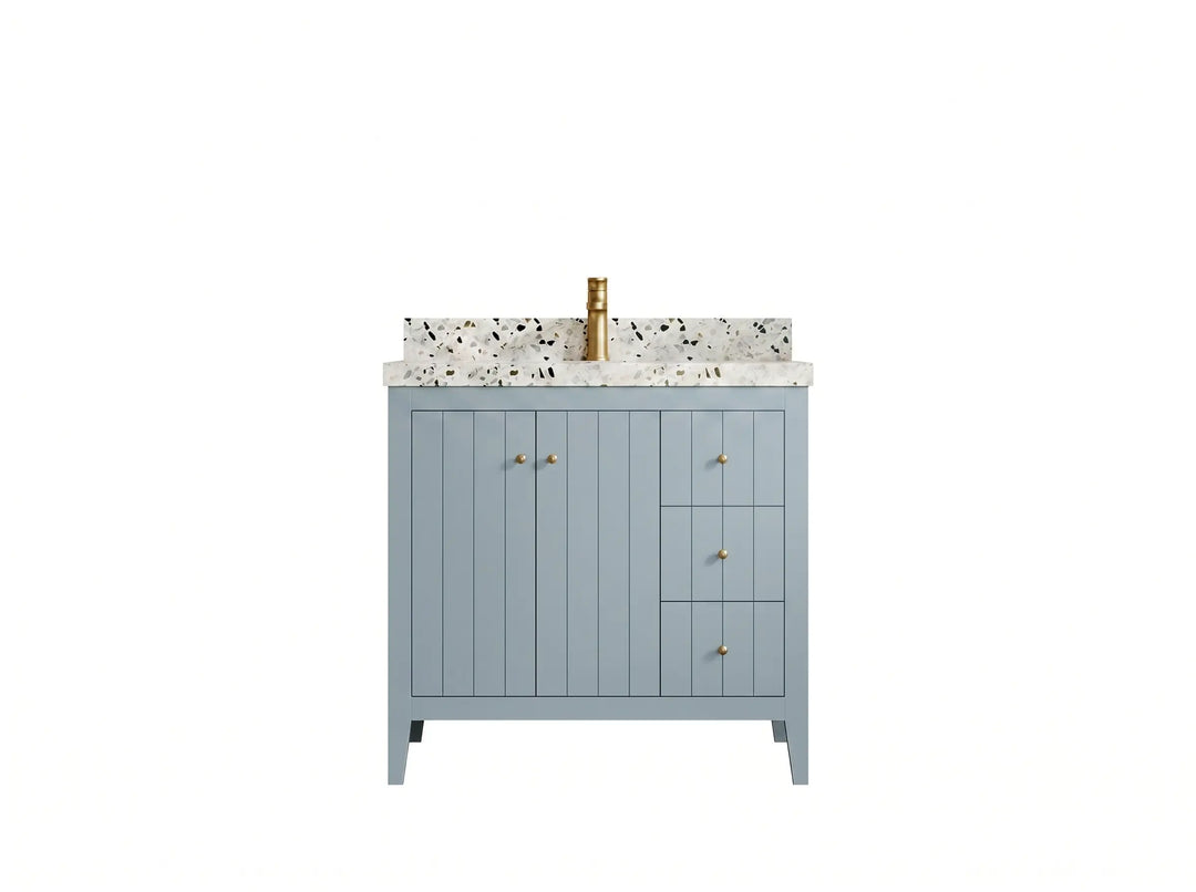 Atlanta 36 in. W x 22 in. D Center Sink Bathroom Vanity | 
              
                Blue Heather
                
                  
             - ATL_BLU_CA_LZ_36CL - photo №1