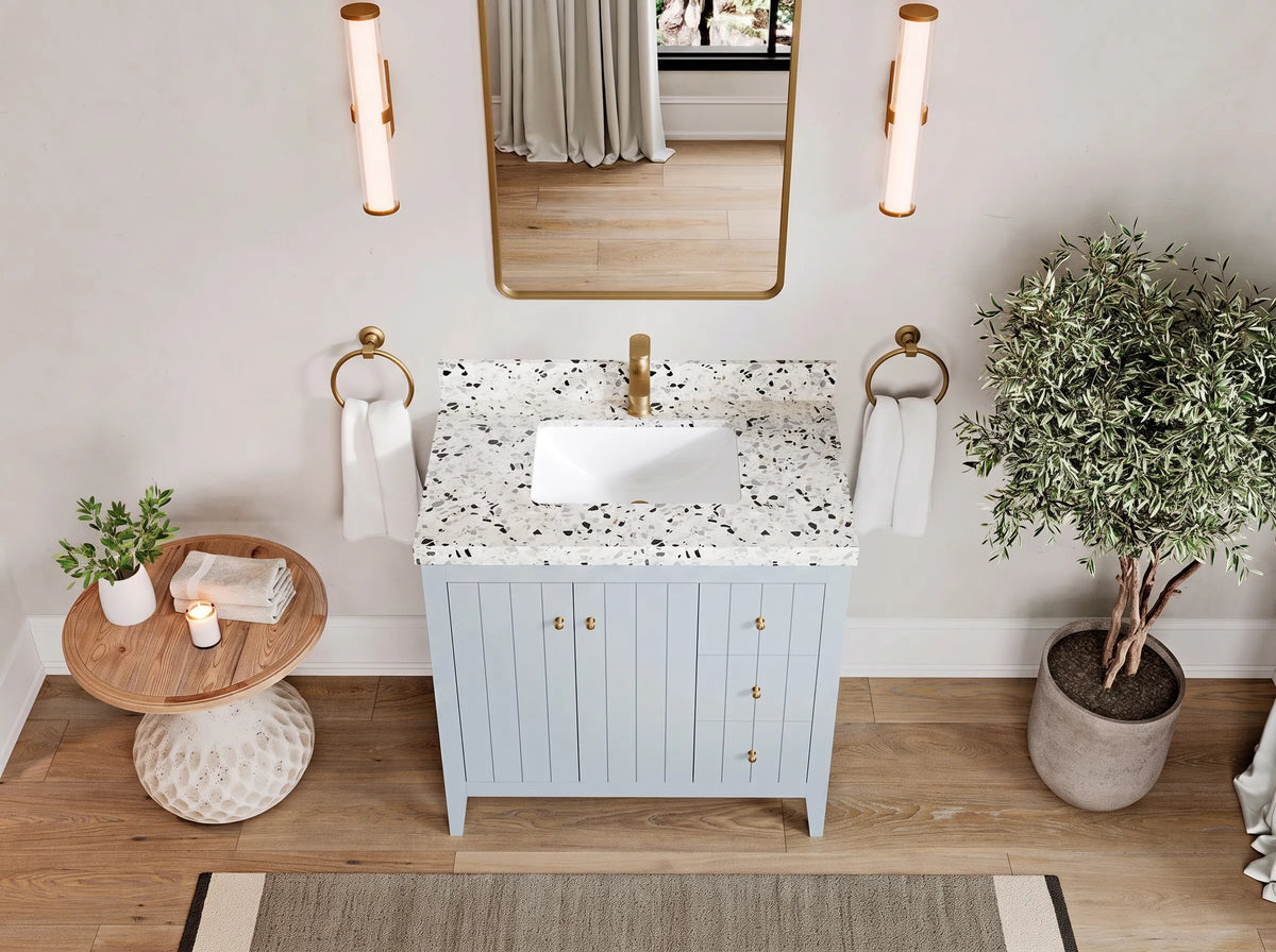 Atlanta 36 in. W x 22 in. D Center Sink Modern Bathroom Vanity