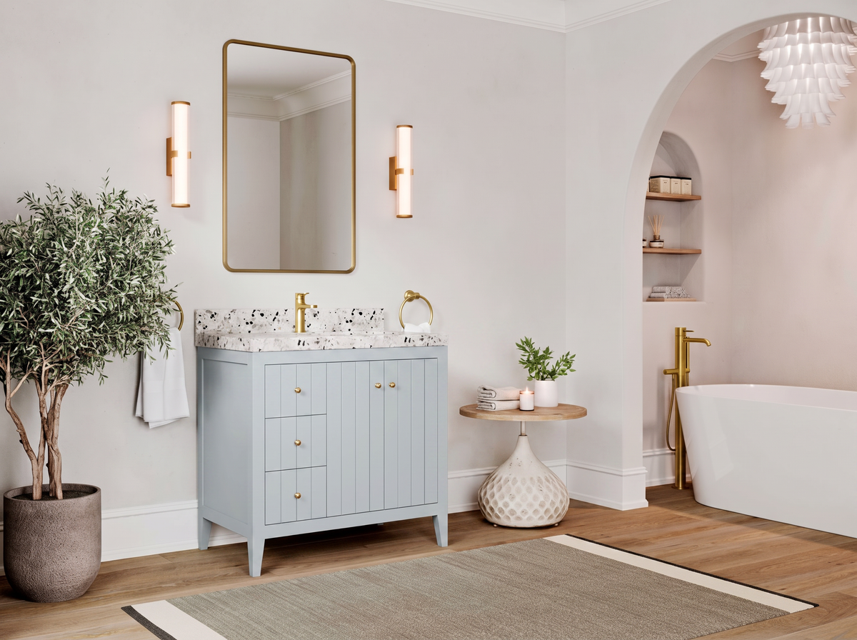 Atlanta 36 in. W x 22 in. D Center Sink Bathroom Vanity for Modern Elegant Bathrooms