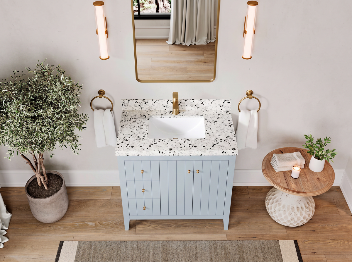 Atlanta 36 in. W x 22 in. D Center Sink Bathroom Vanity for Modern Elegant Bathrooms
