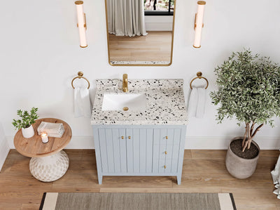 Atlanta 36 in. W x 22 in. D Left Offset Sink Bathroom Vanity