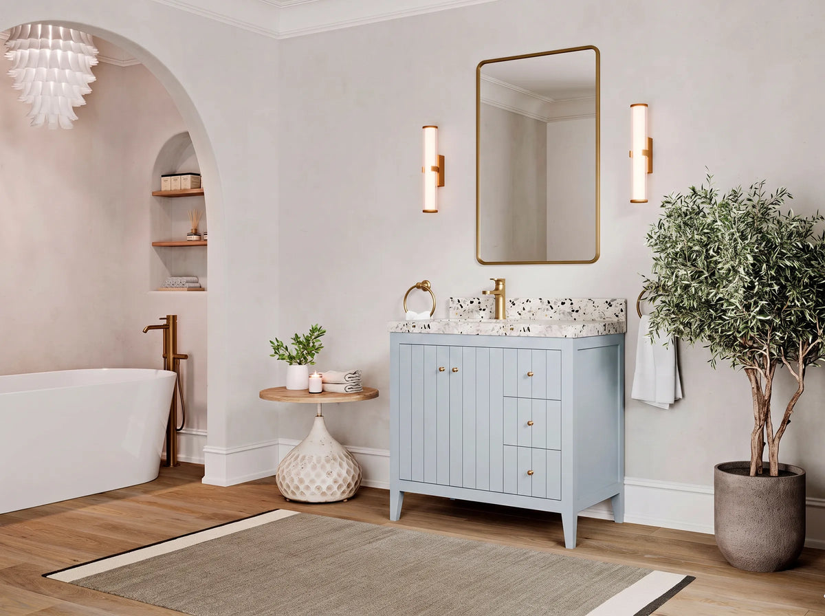 Atlanta 36 in. W x 22 in. D Left Offset Sink Bathroom Vanity