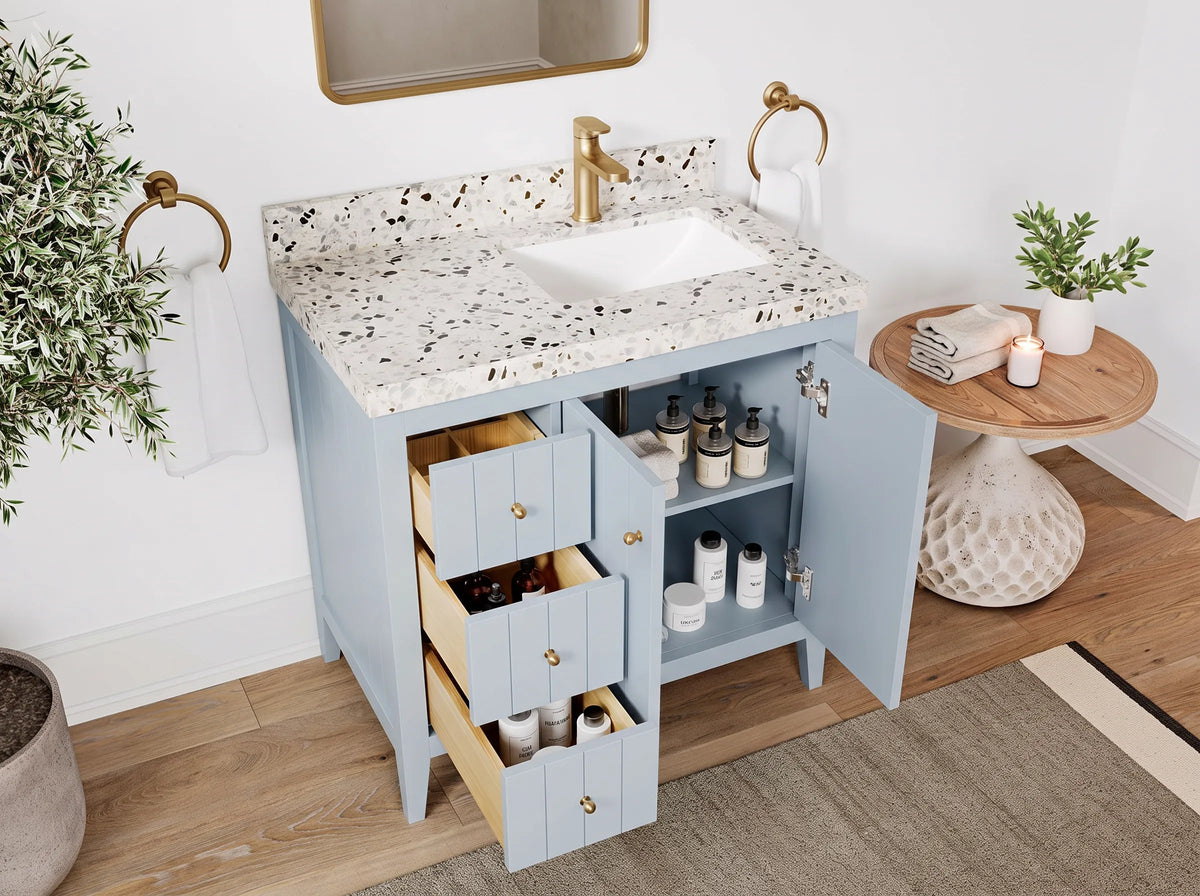 Atlanta 36 in. W x 22 in. D Right Offset Sink Bathroom Vanity