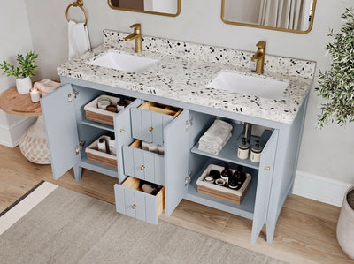 Atlanta 60 in. W x 22 in. D Double Sink Bathroom Vanity