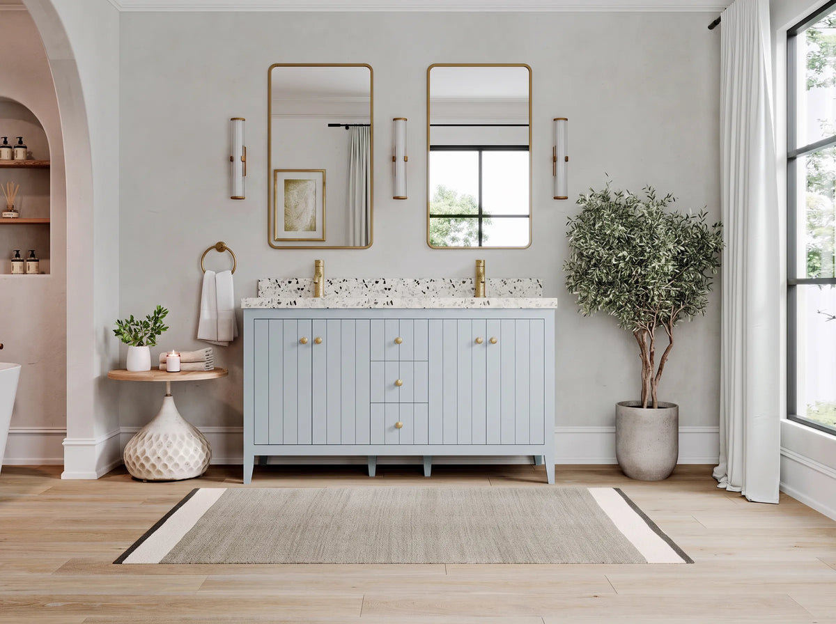 Atlanta 60 in. W x 22 in. D Double Sink Bathroom Vanity