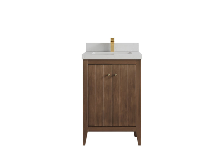 Atlanta Teak Wood 24 in. W x 22 in. D Single Sink Bathroom Vanity - photo 13