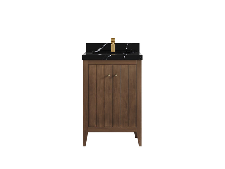 Atlanta Teak Wood 24 in. W x 22 in. D Single Sink Bathroom Vanity - photo 9