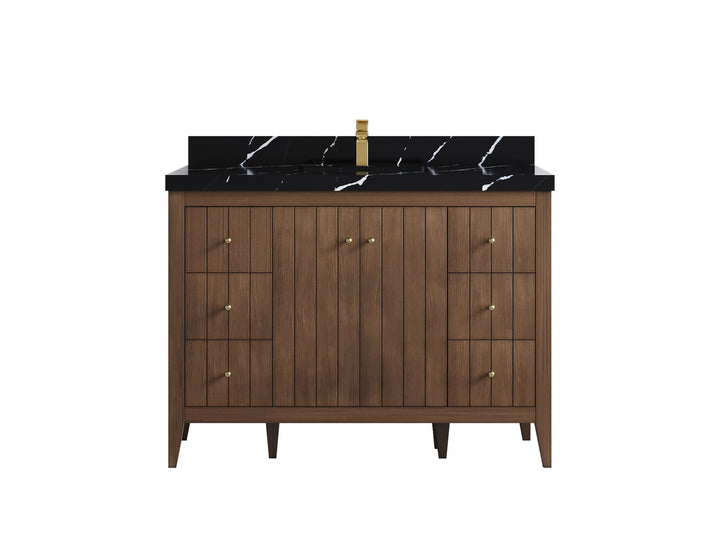 Atlanta Teak Wood 48 in. W x 22 in. D Single Sink Bathroom Vanity - photo 9
