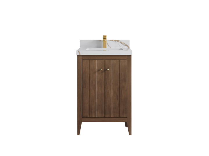 Atlanta Teak Wood 24 in. W x 22 in. D Single Sink Bathroom Vanity - photo 15