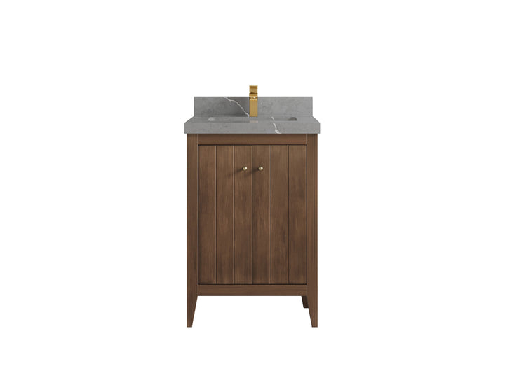 Atlanta Teak Wood 24 in. W x 22 in. D Single Sink Bathroom Vanity - photo 33