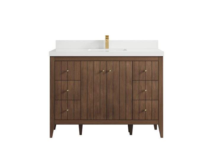 Atlanta Teak Wood 48 in. W x 22 in. D Single Sink Bathroom Vanity - photo 43