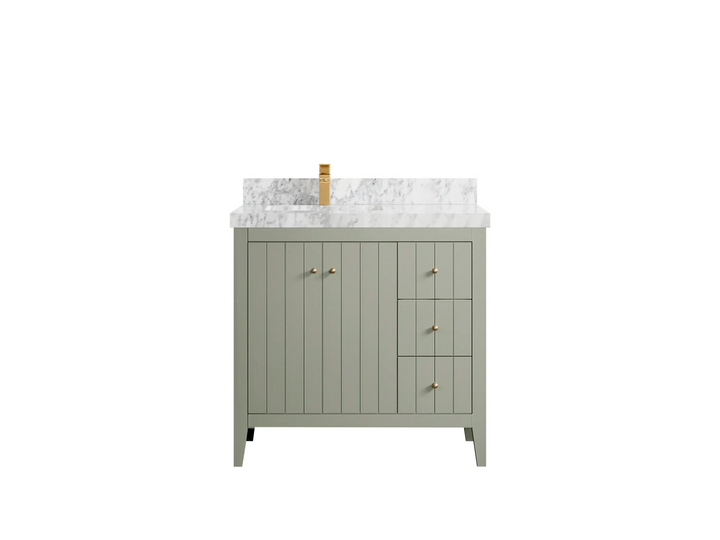 Atlanta 36 in. W x 22 in. D Left Offset Sink Bathroom Vanity - photo 25