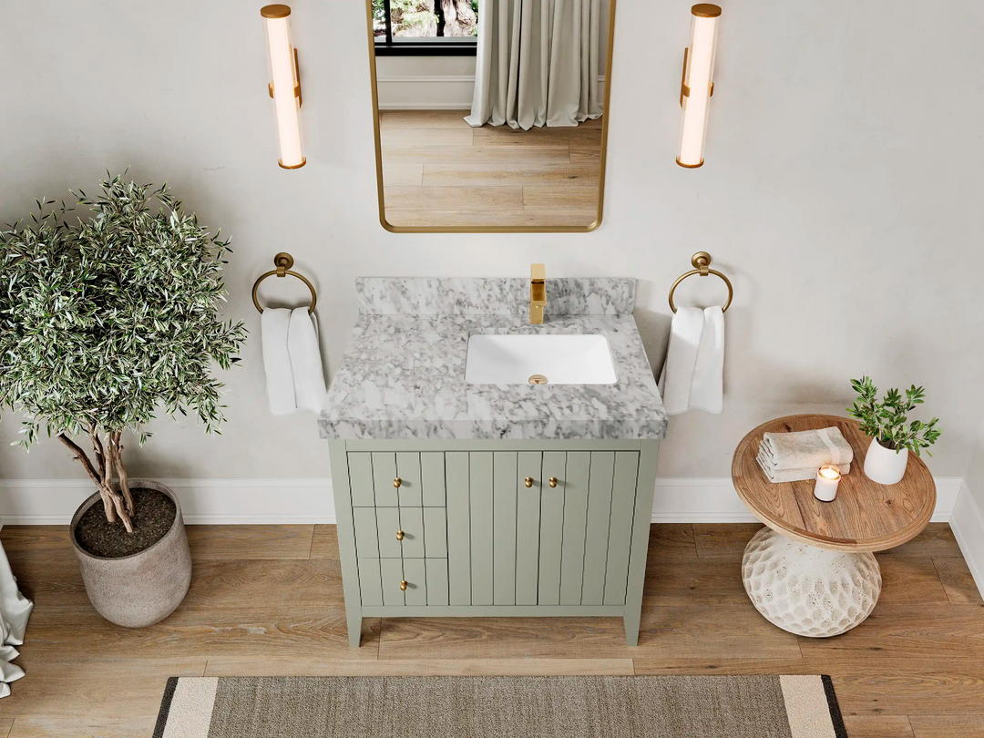 Atlanta 36 in. W x 22 in. D Right Offset Sink Bathroom Vanity