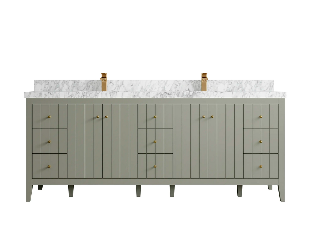 Atlanta 84 in. W x 22 in. D Double Sink Bathroom Vanity