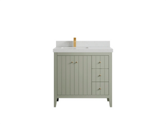 Atlanta 36 in. W x 22 in. D Left Offset Sink Bathroom Vanity - photo 24
