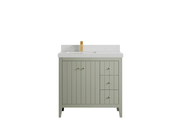Atlanta 36 in. W x 22 in. D Left Offset Sink Bathroom Vanity - photo 27