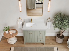 Atlanta 36 in. W x 22 in. D Left Offset Sink Bathroom Vanity - photo 23