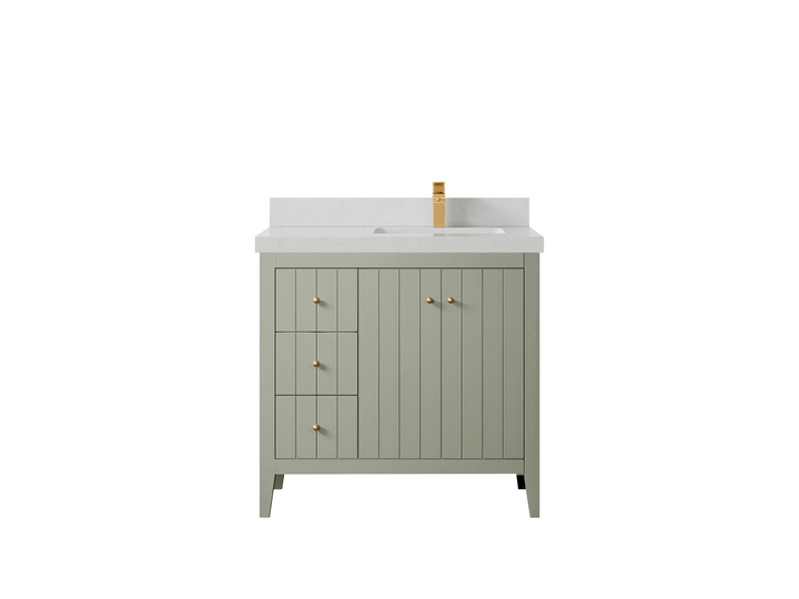 Atlanta 36 in. W x 22 in. D Right Offset Sink Bathroom Vanity - photo 40