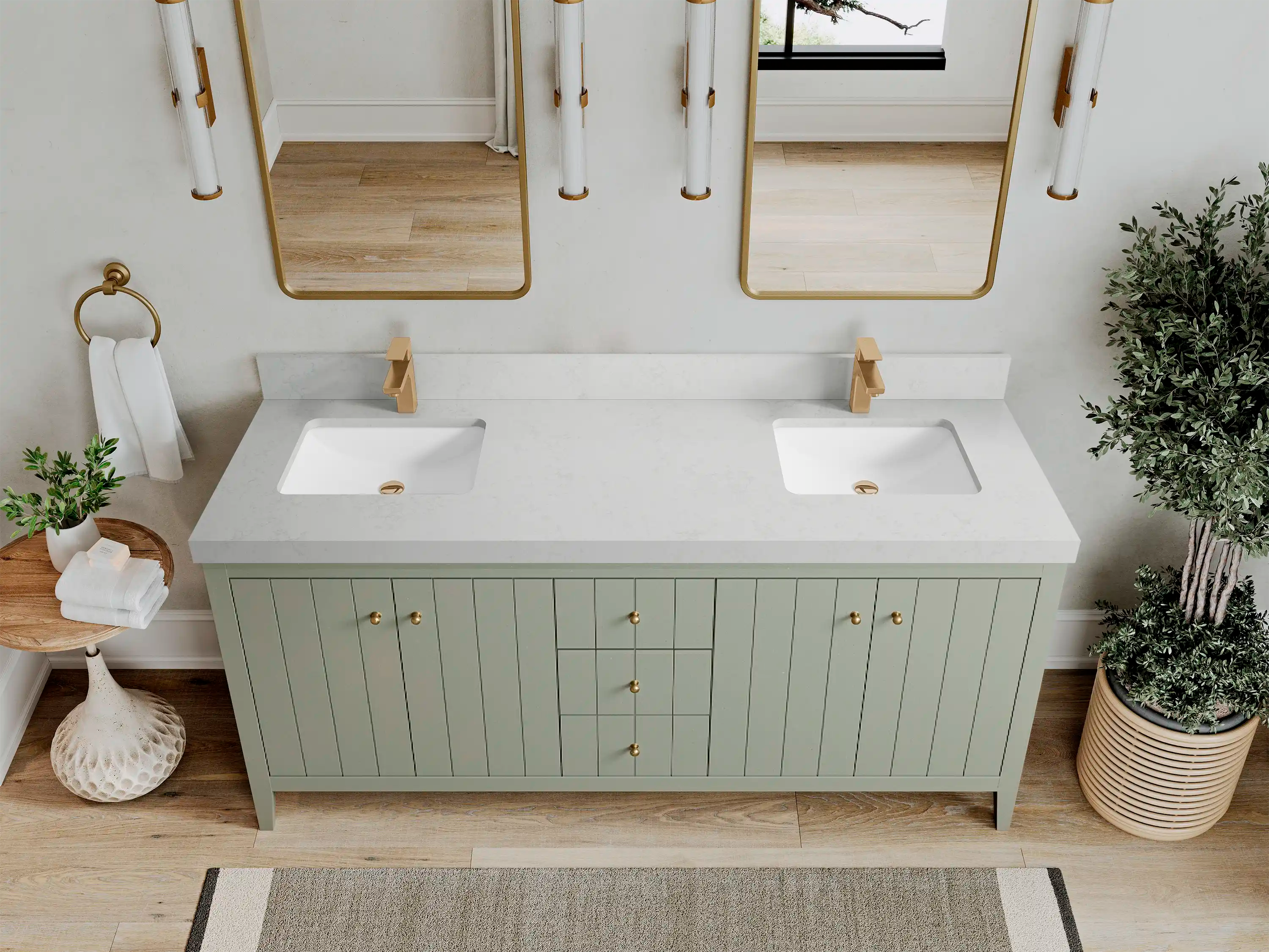 Atlanta 72 in. W x 22 in. D Double Sink Bathroom Vanity