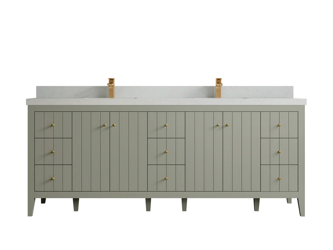 Atlanta 84 in. W x 22 in. D Double Sink Bathroom Vanity