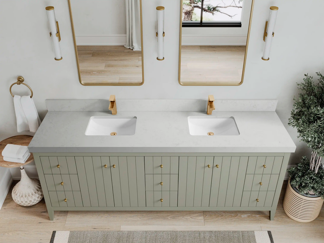 Atlanta 84 in. W x 22 in. D Double Sink Bathroom Vanity