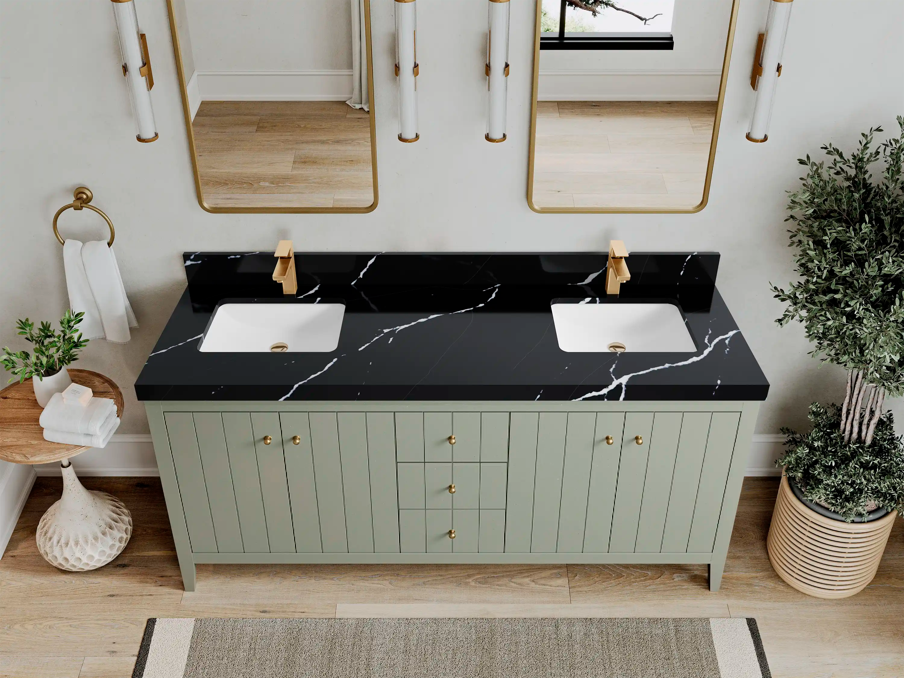 Atlanta 72 in. W x 22 in. D Double Sink Bathroom Vanity