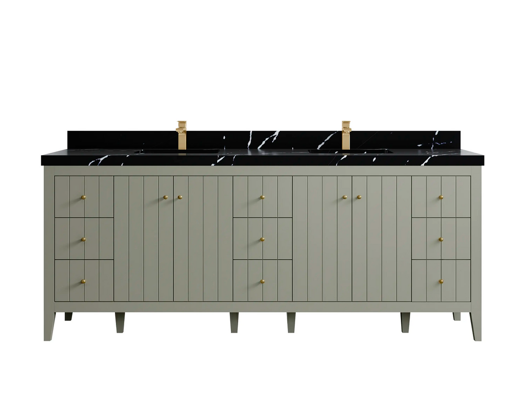 Atlanta 84 in. W x 22 in. D Double Sink Bathroom Vanity