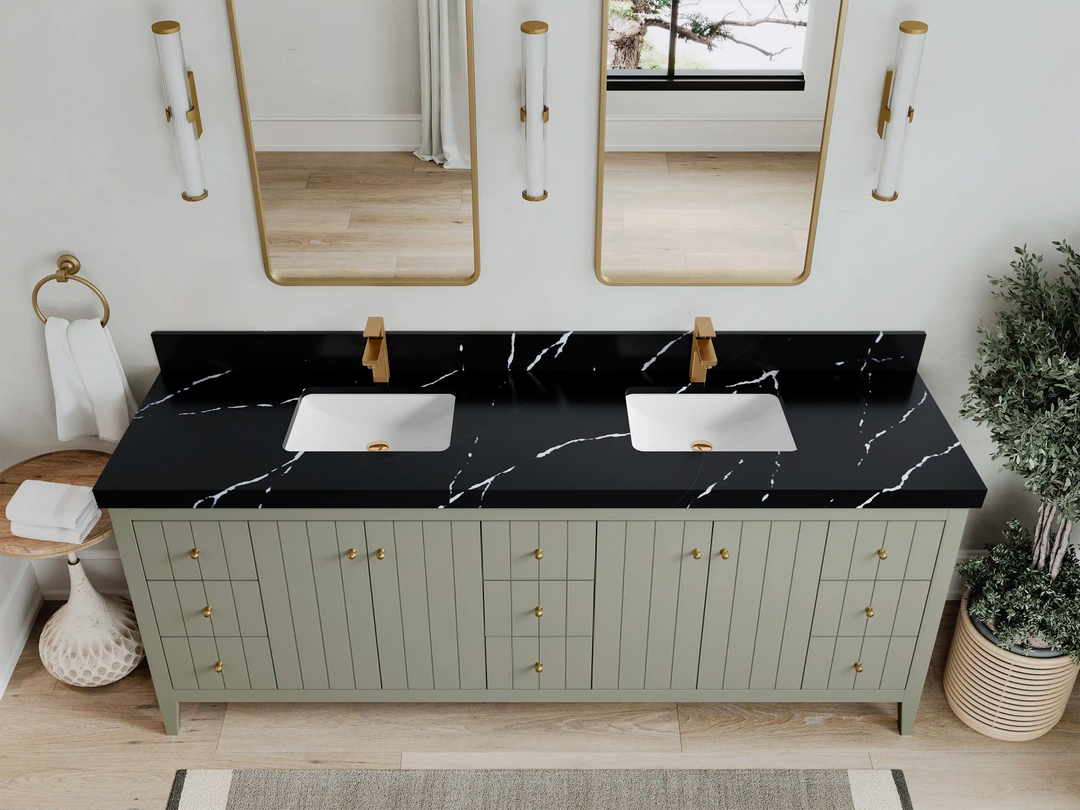 Atlanta 84 in. W x 22 in. D Double Sink Bathroom Vanity